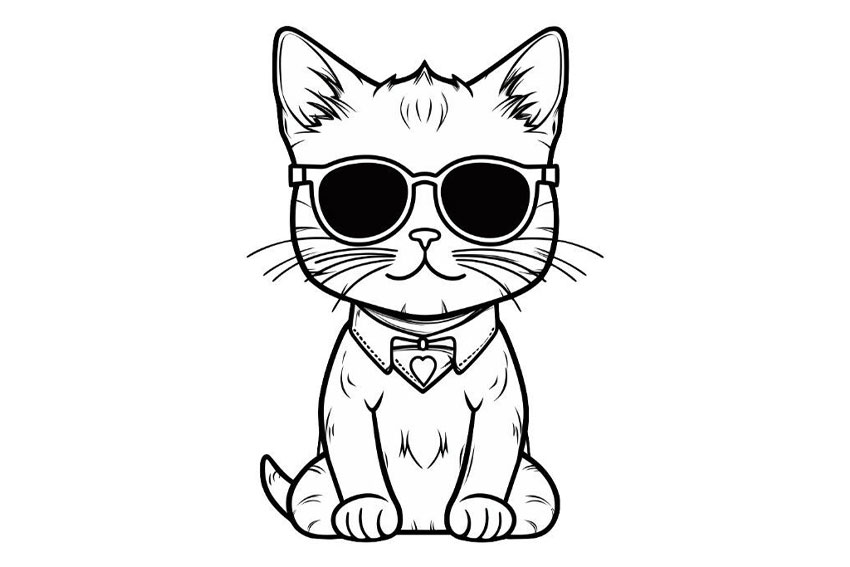 Cat coloring pages free printable kitten coloring sheets