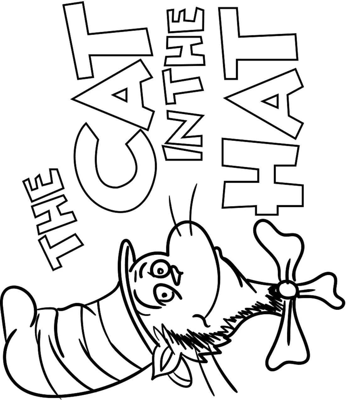 Cat in the hat coloring pages