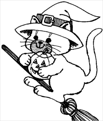 Cat coloring page