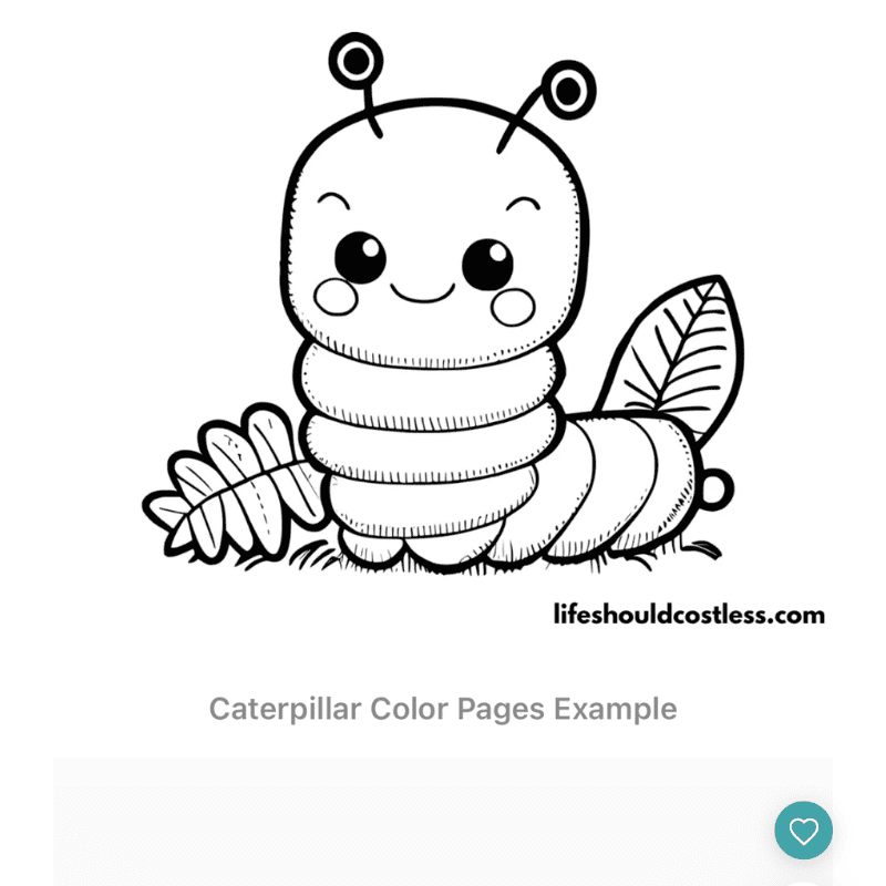 Caterpillar coloring pages free printable pdf templates