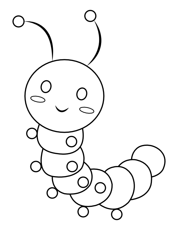 Printable caterpillar coloring page