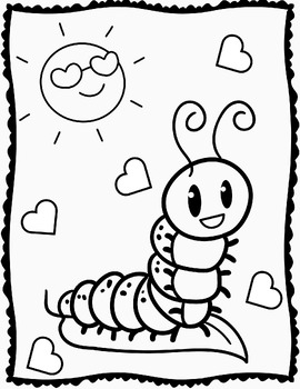 Caterpillar coloring pages for kids