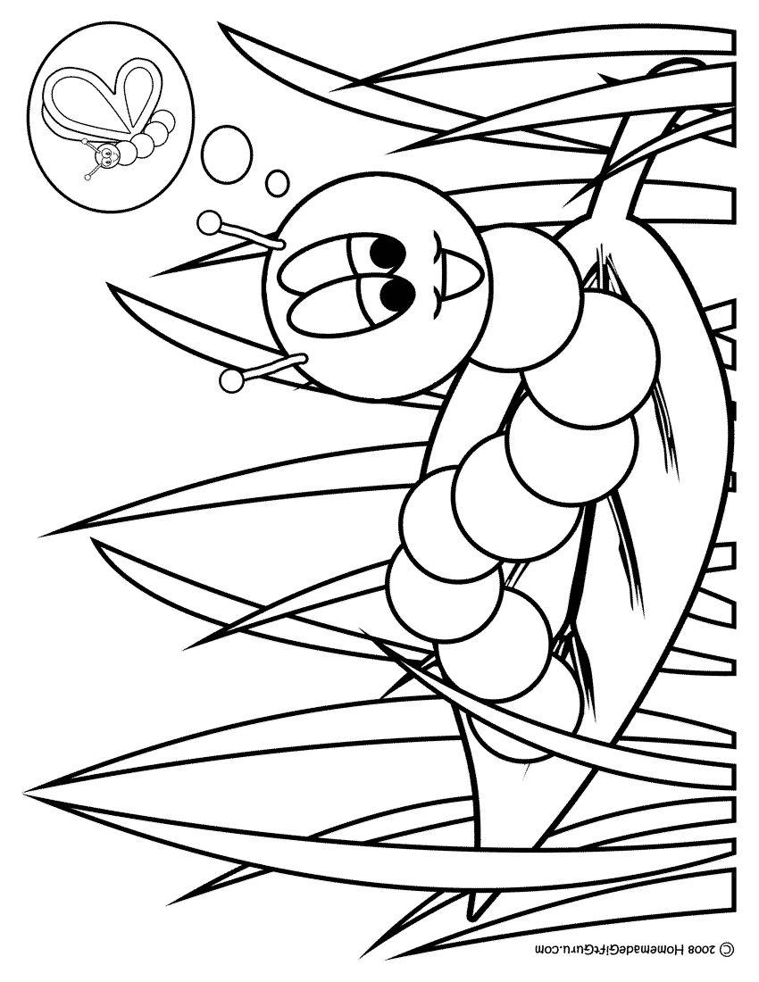 Caterpillar coloring page