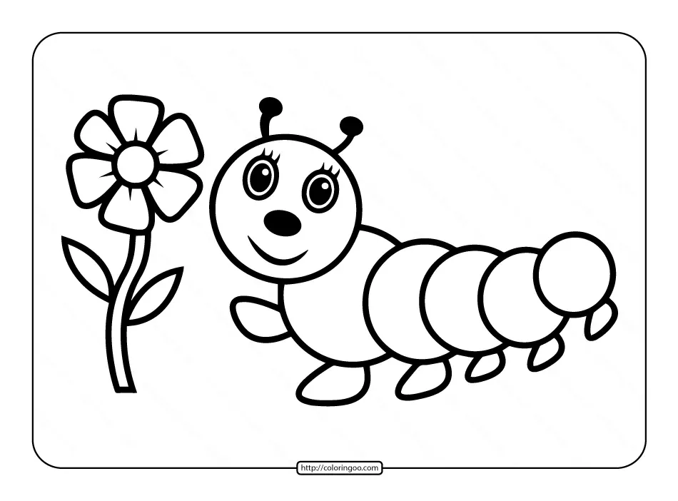 Printable caterpillar coloring page for kids coloring pages coloring pages for kids animal templates