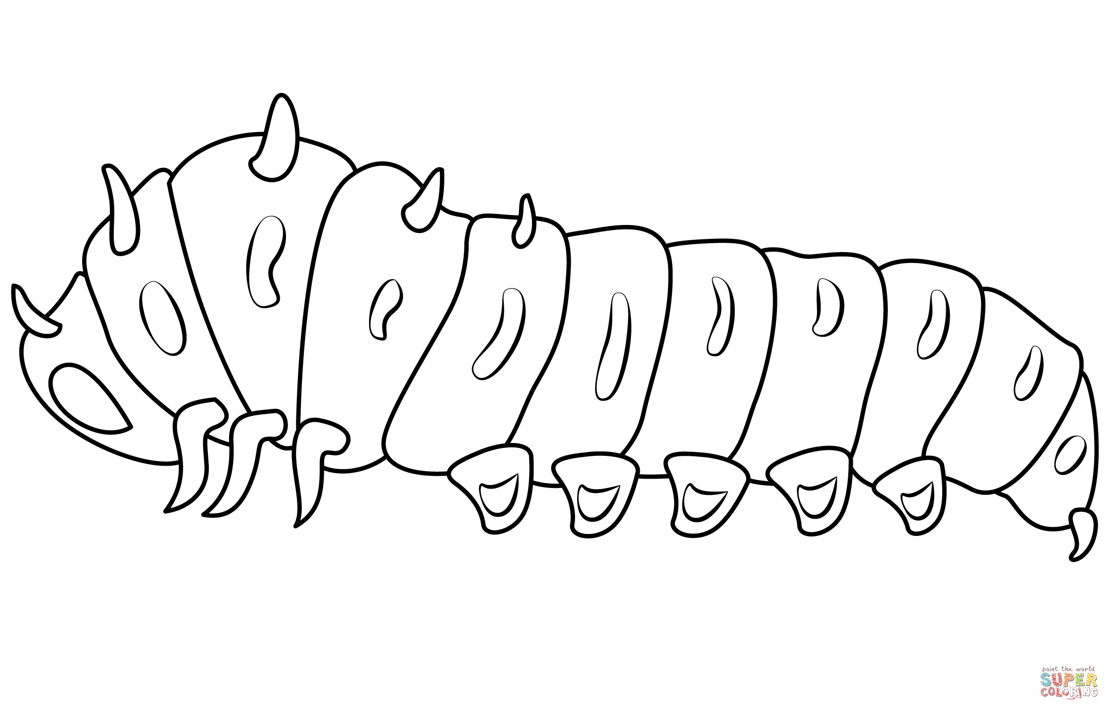 Caterpillar coloring page free printable coloring pages