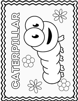 Caterpillar coloring pages for kids