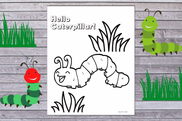 Cute caterpillar coloring pages for kids free printables