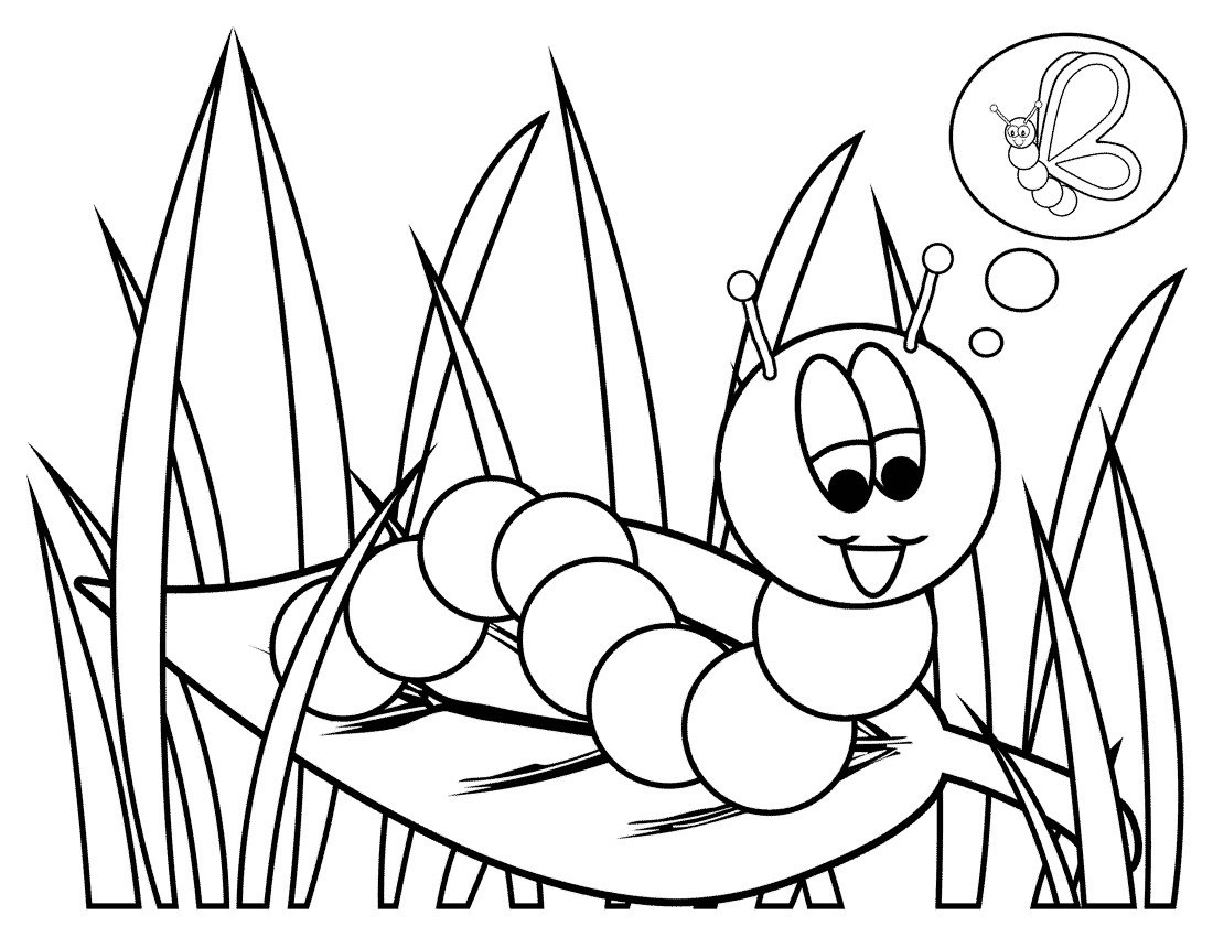 Caterpillar coloring pages