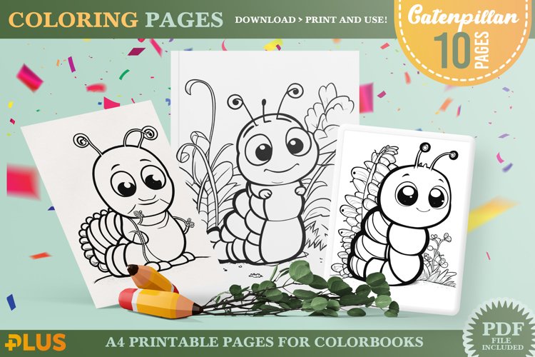 Caterpillar coloring pages