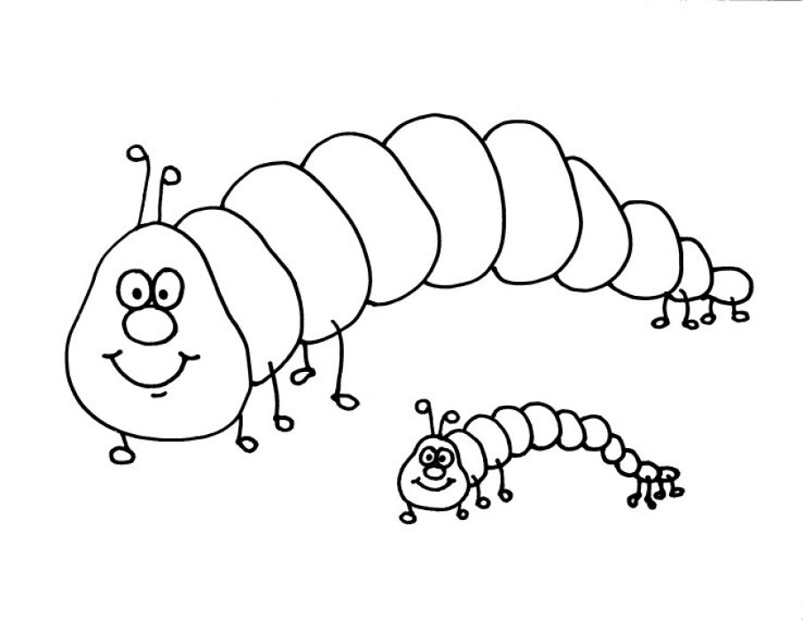 Free printable caterpillar coloring pages for kids