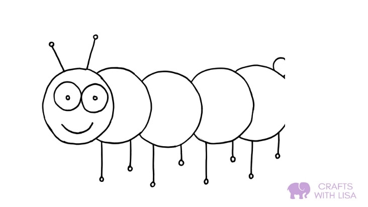 Caterpillar coloring page