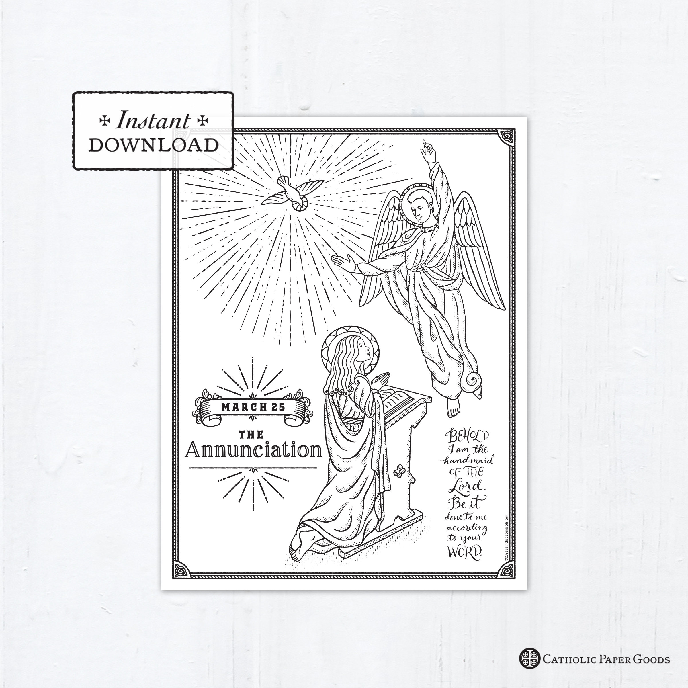 Catholic coloring page