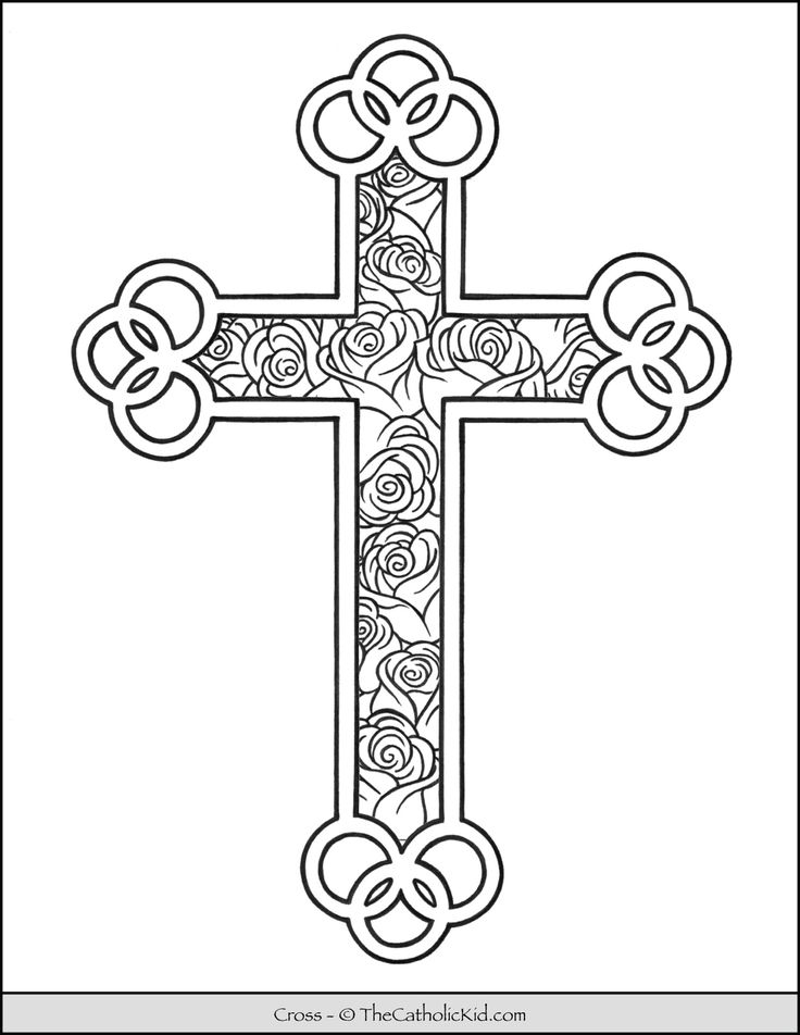 Cross coloring page