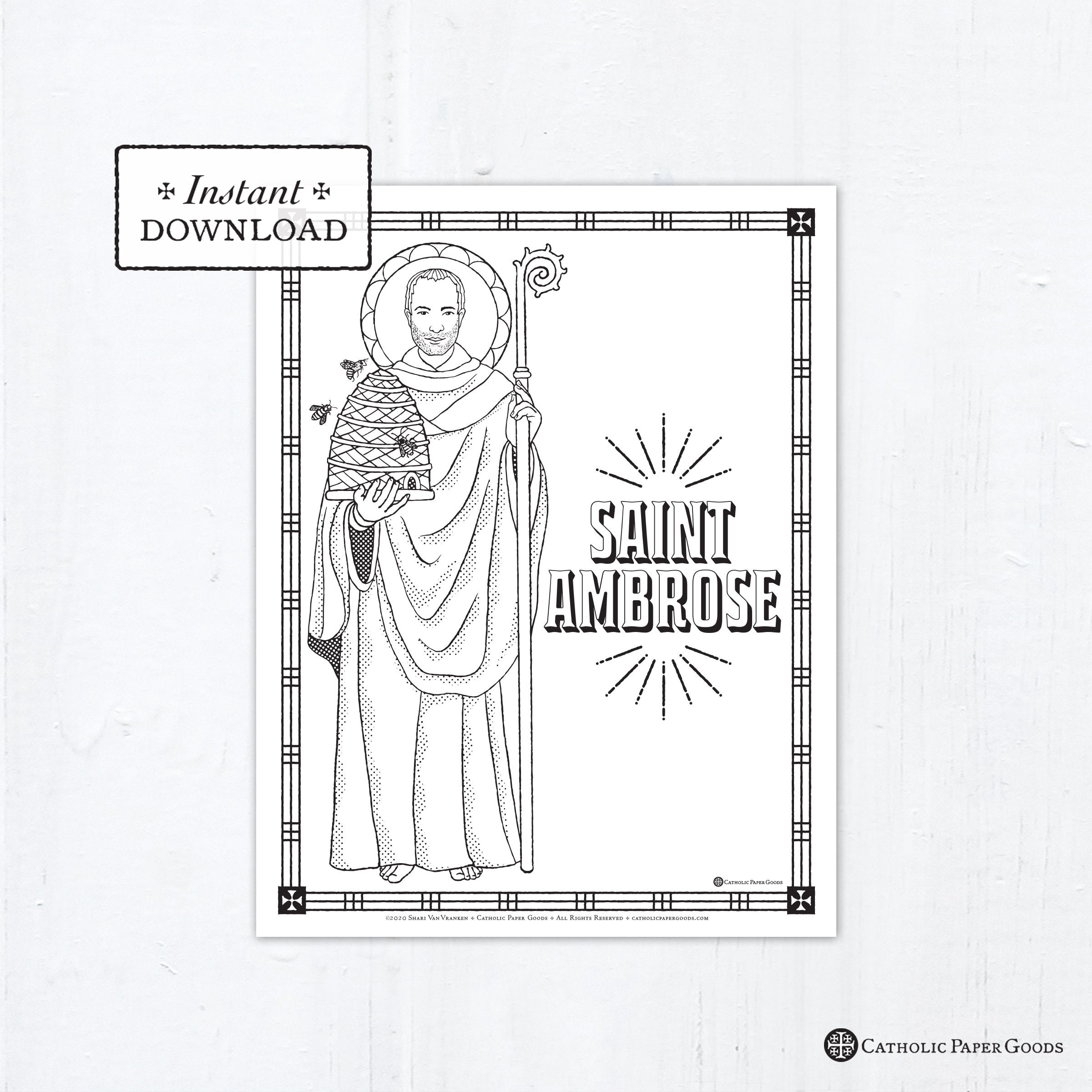 Catholic coloring page