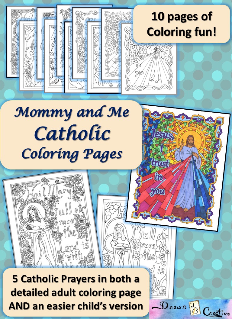 Mommy and me catholic coloring pages