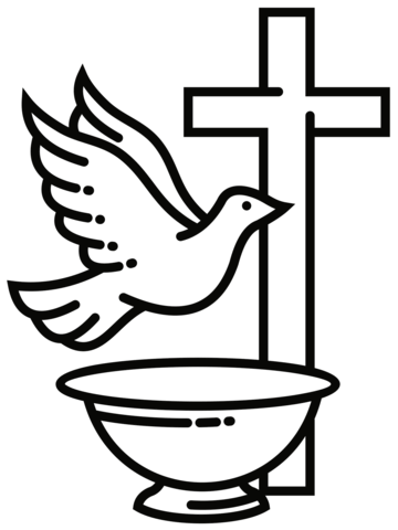 Catholic baptism coloring page free printable coloring pages