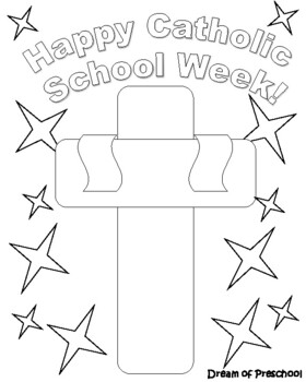 Catholic school week coloring page by rosa restituyo tpt