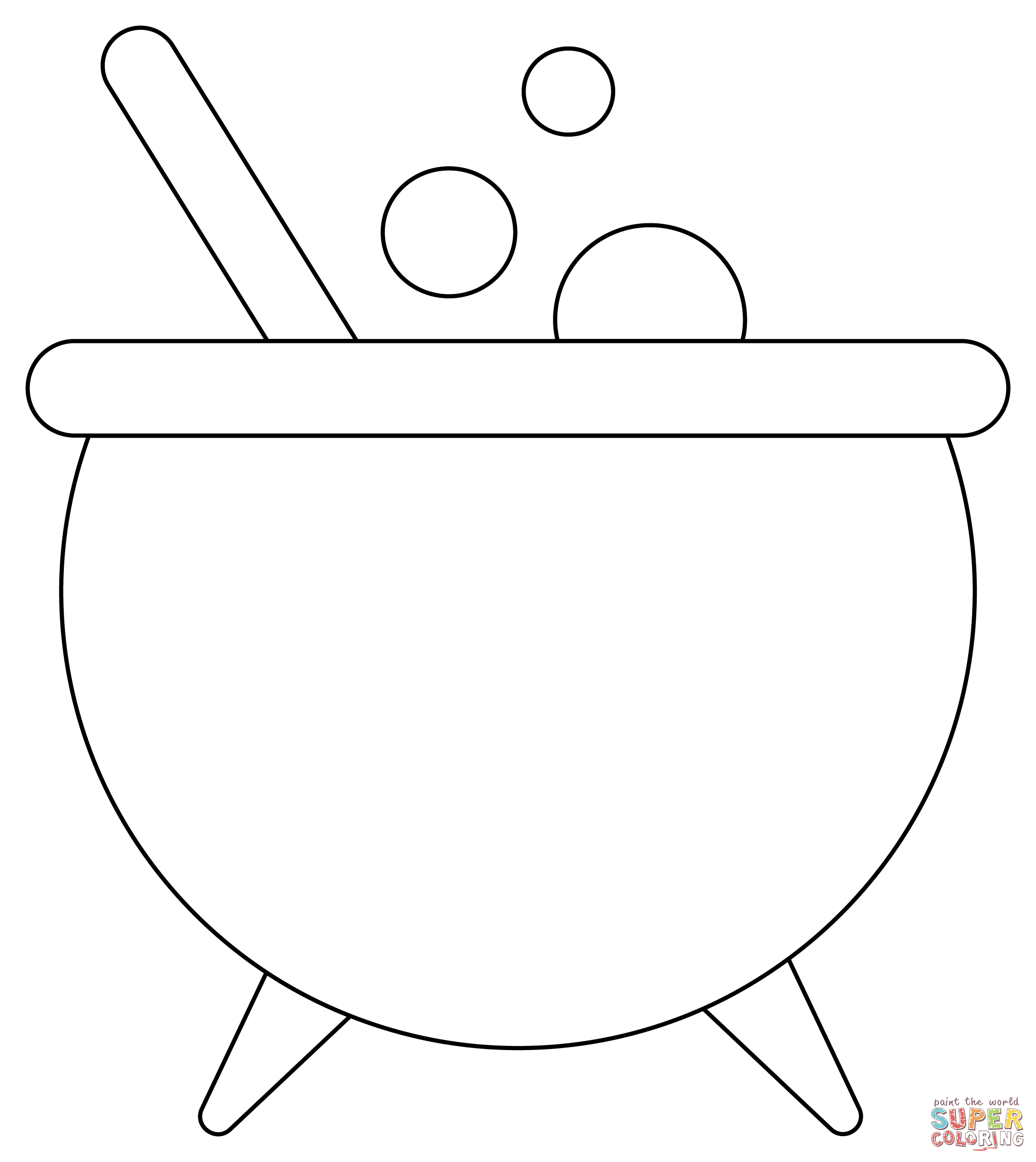 Cauldron coloring page free printable coloring pages