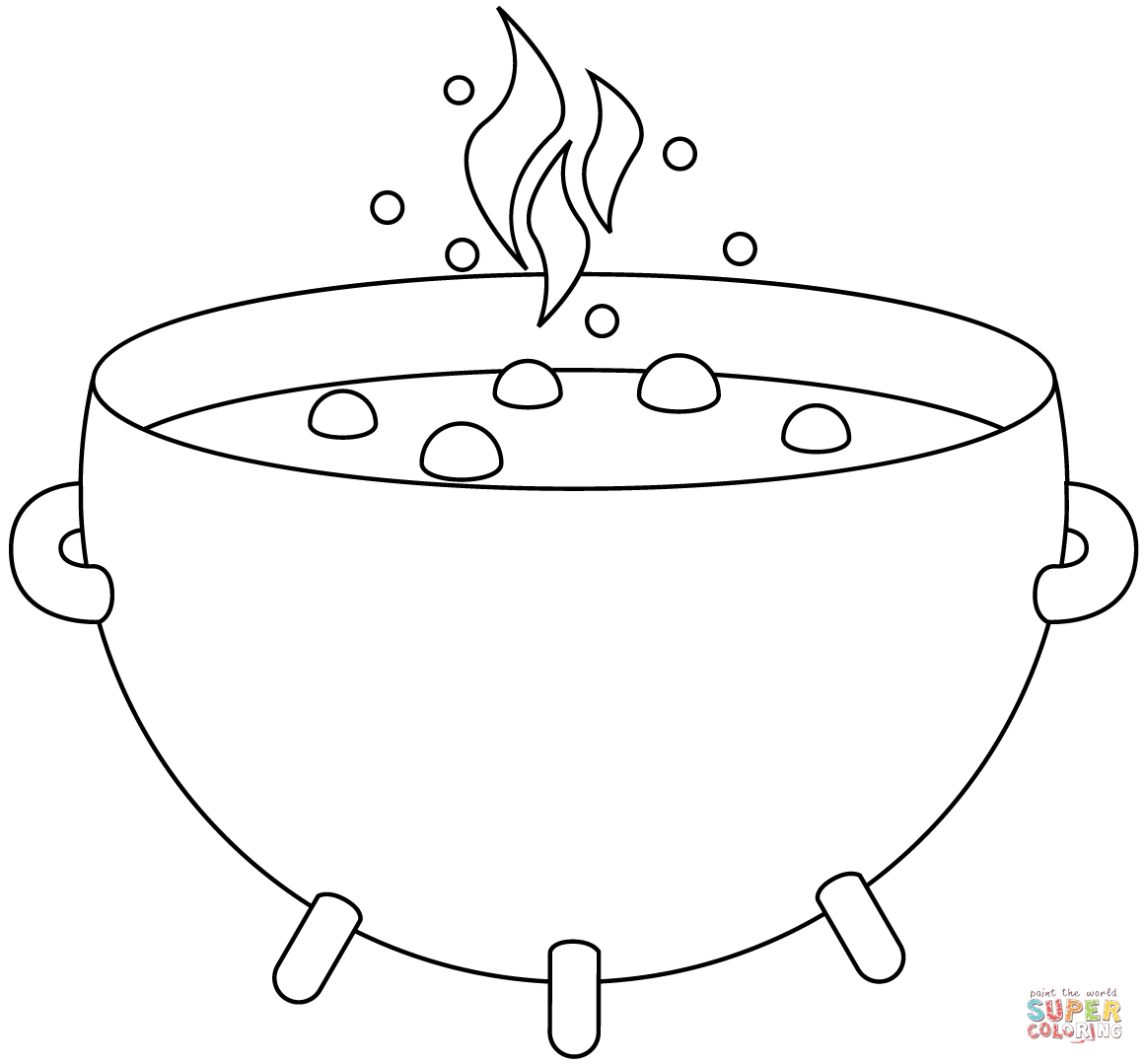 Cauldron coloring page free printable coloring pages