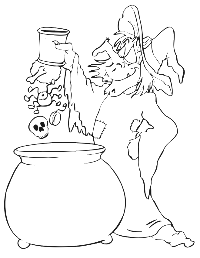 Witch coloring pages free printables for kids