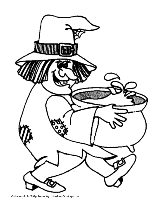 Halloween witch coloring pages