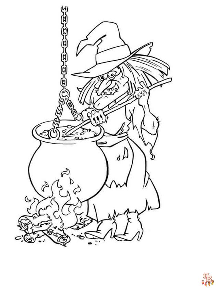 Last witch coloring pages for kids