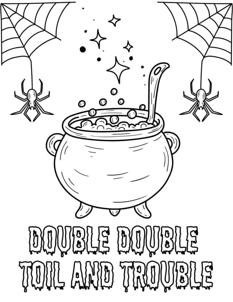 Free halloween witch coloring pages