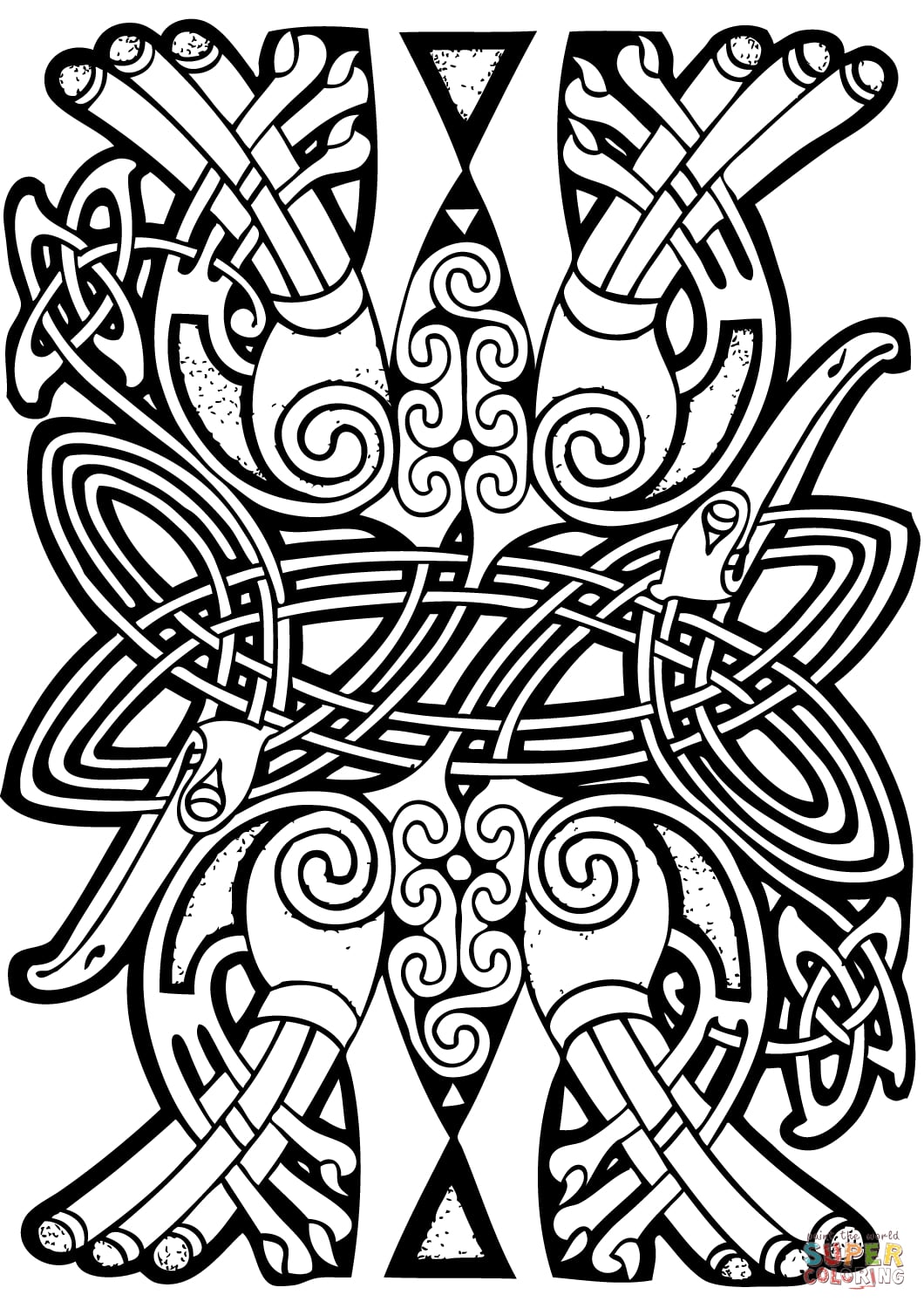 Celtic art interwoven abstract elements