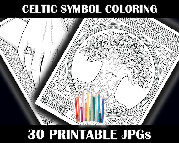 Celtic coloring pages printable jpgs nature coloring plant coloring pages trees coloring birds animal coloring irish coloring