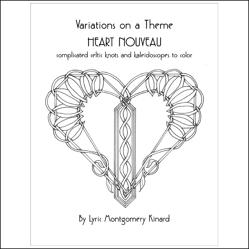 Heart nouveau digital download coloring pages â lyric art