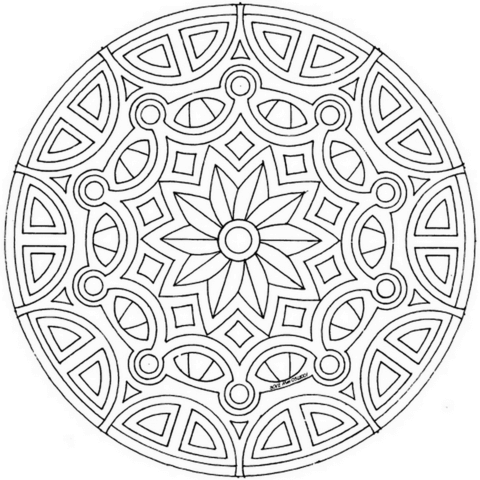 Celtic mandala coloring page free printable coloring pages