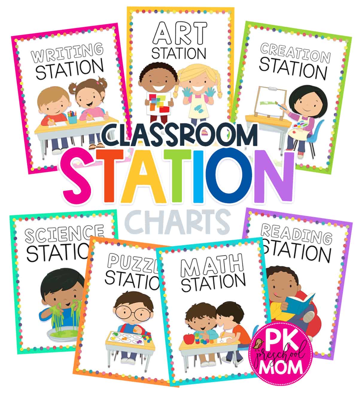 Preschool classroom printables charts