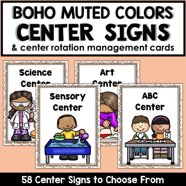 Boho center signs