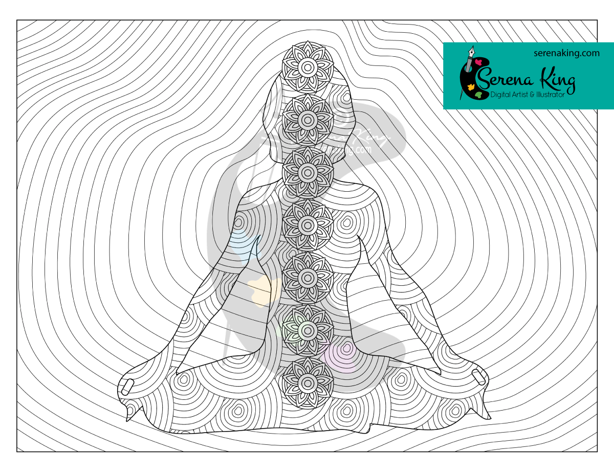 Meditate chakra coloring page â serena king