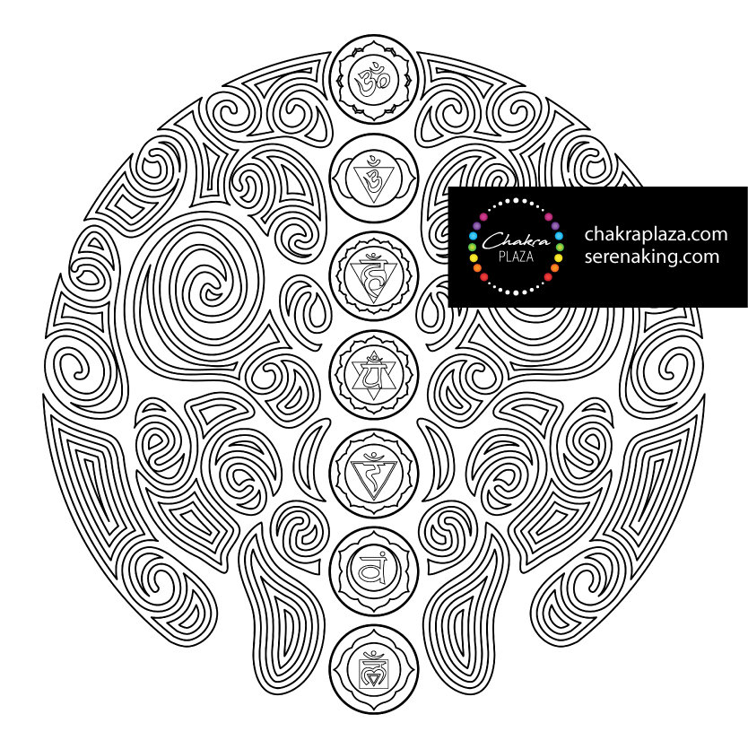 Chakra symbol tree coloring page â chakra plaza