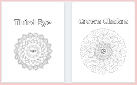 Chakra coloring book with mandalas cute printable