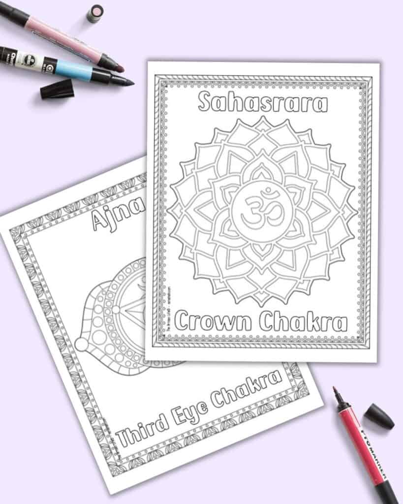 Free printable chakra coloring pages