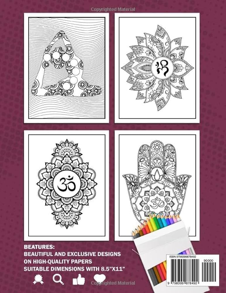 Chakra coloring book a stress