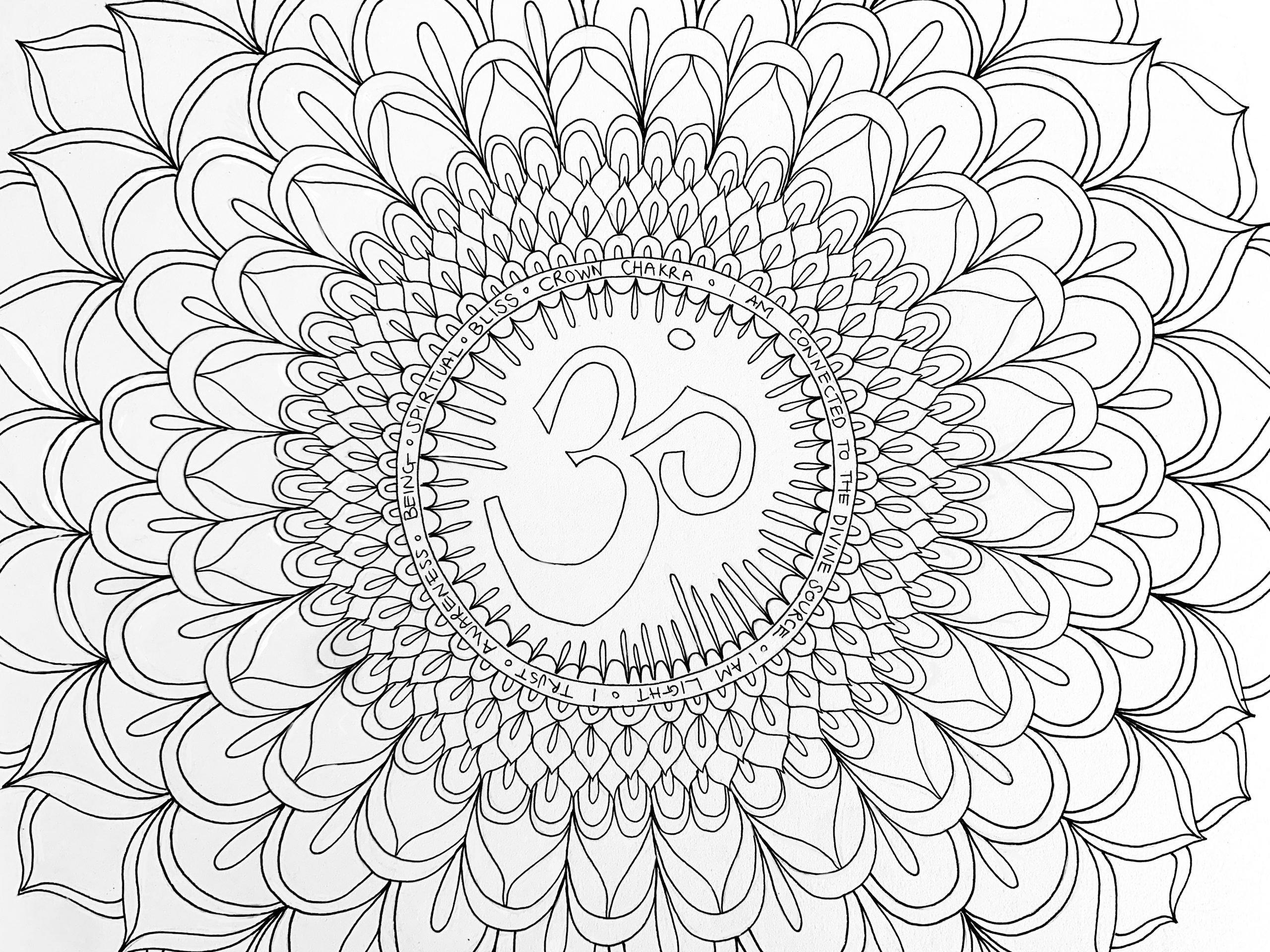 Downloadable chakra coloring pages