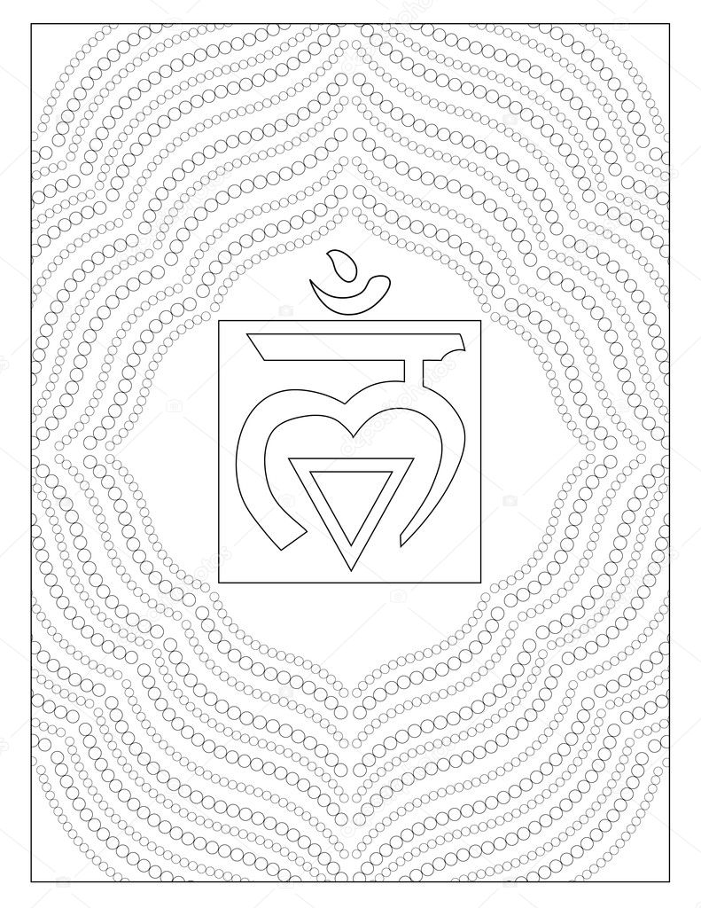 Root chakra coloring page stock photo by smk