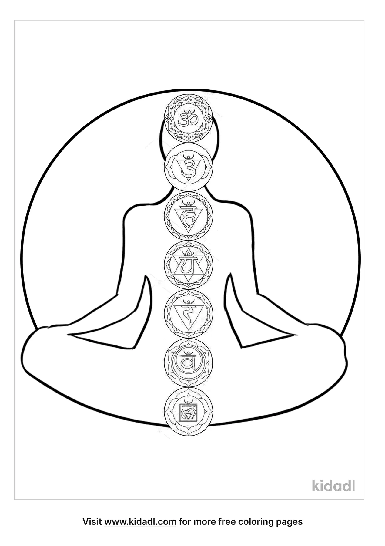 Free chakra coloring page coloring page printables