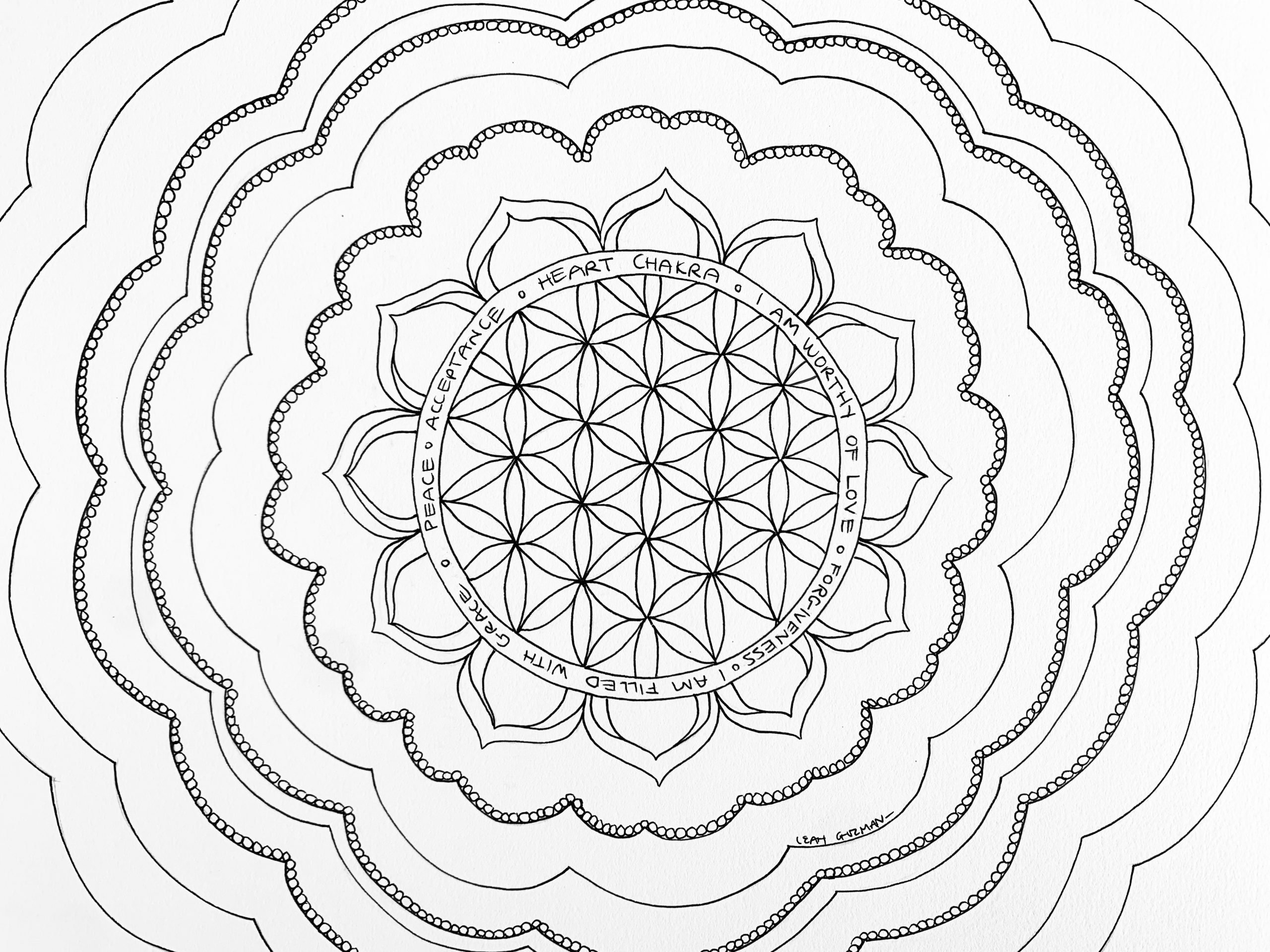 Downloadable chakra coloring pages