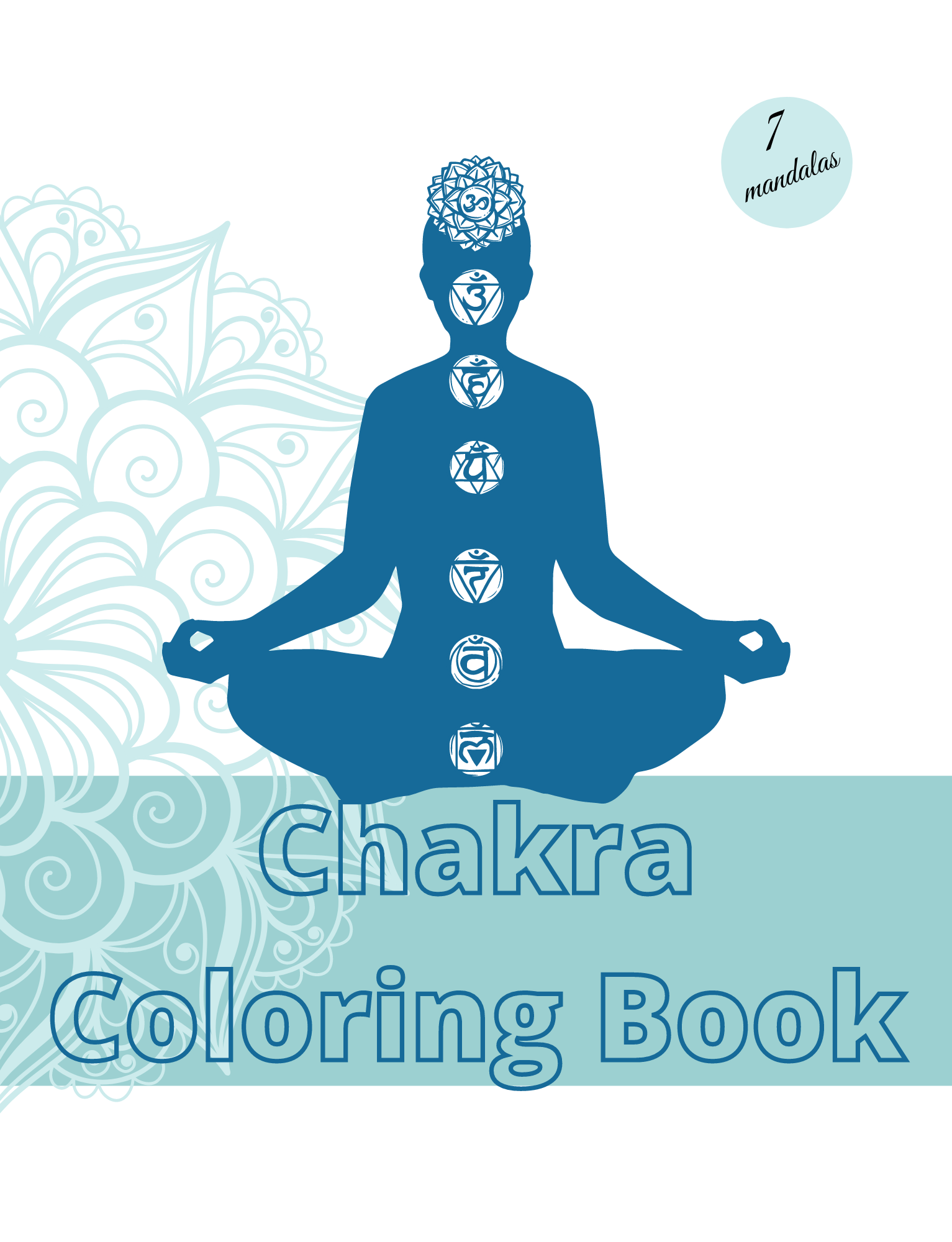 Chakra coloring book with mandalas cute printable