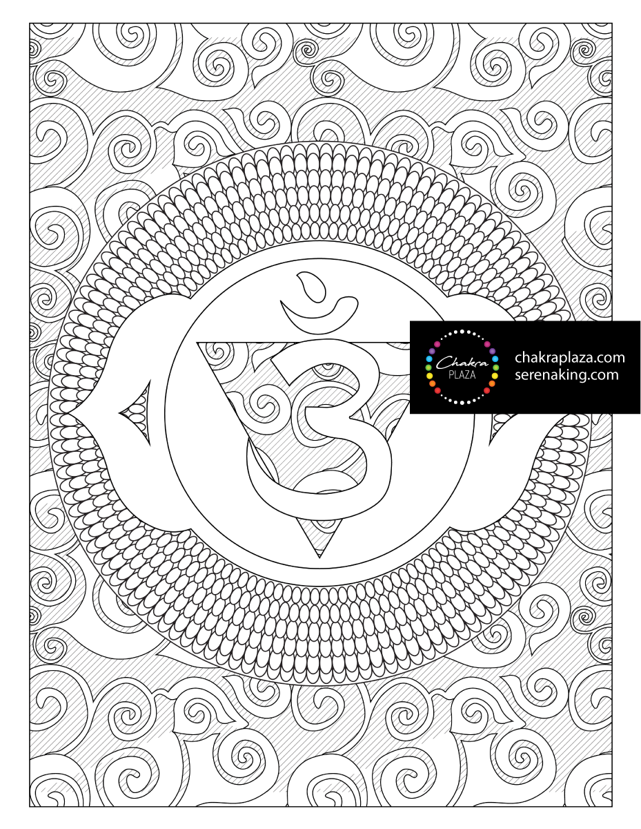 Third eye chakra coloring page â chakra plaza