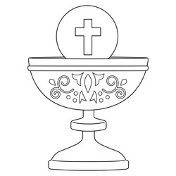 Chalice outline vector images over