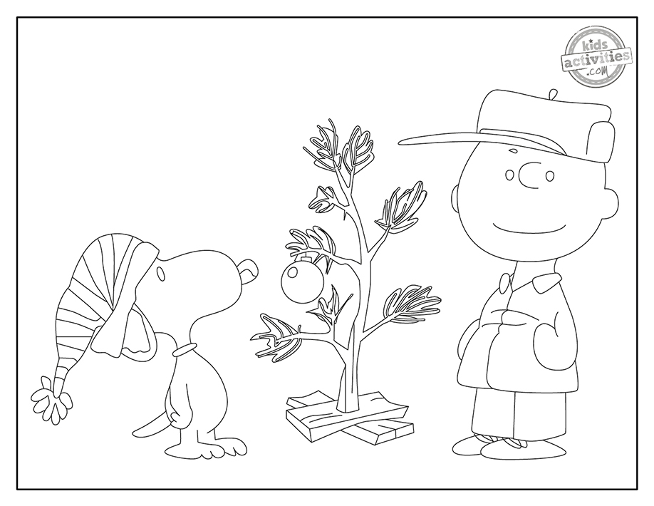 Charlie brown christmas coloring pages kids activities blog