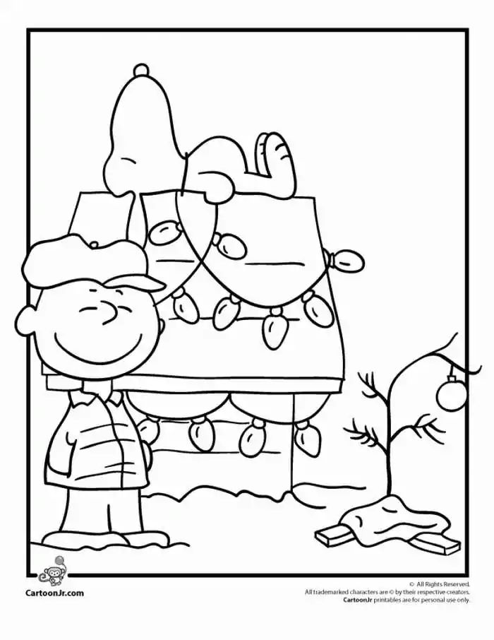 Printable charlie brown christmas coloring pages pdf