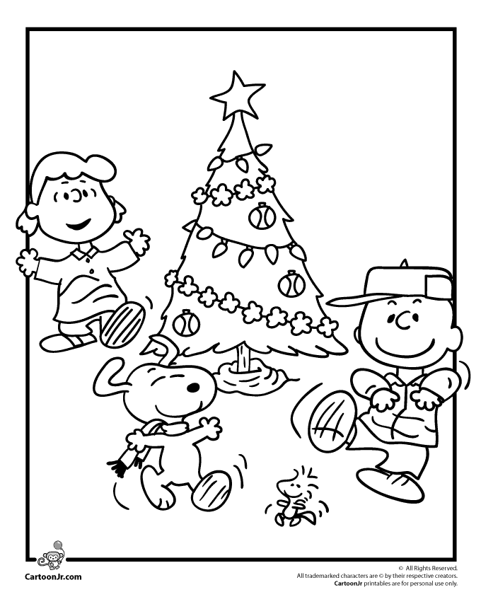 Charlie brown christmas coloring pages printable for free download