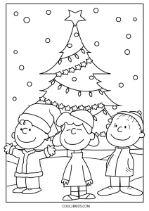 Free printable a charlie brown christmas coloring pages for kids