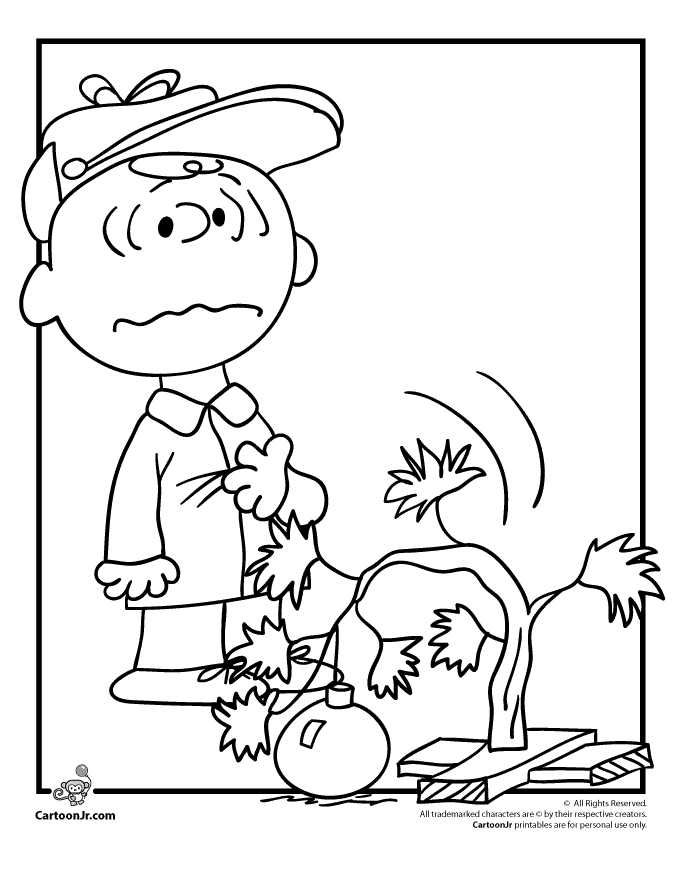 Printable charlie brown christmas coloring pages pdf